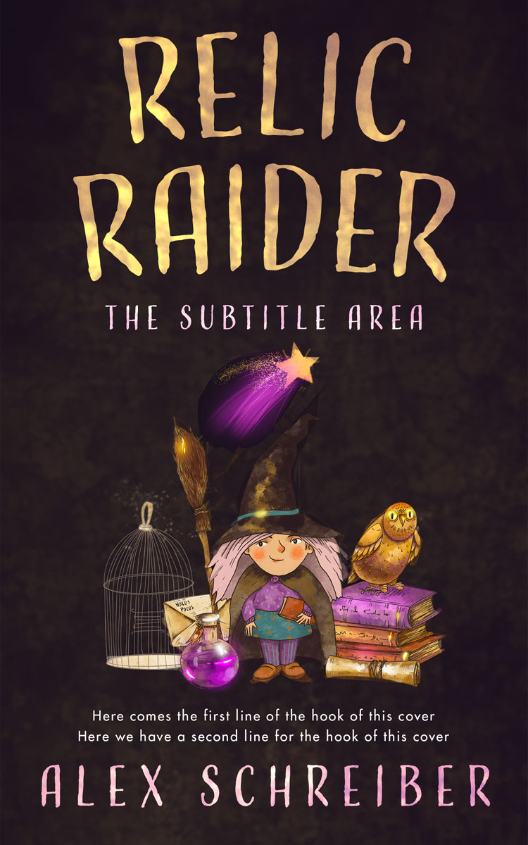 2D view of Premade Fantasy Book Cover - Thunder