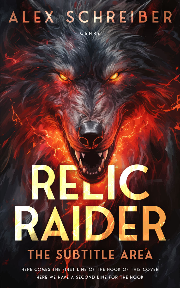 2D view of Premade Fantasy Book Cover - Cocoa Brown