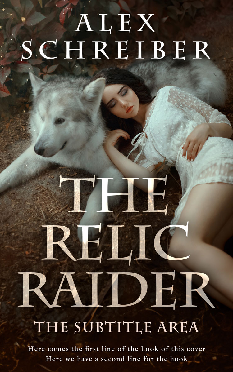 2D view of Premade Fantasy Book Cover - Oil