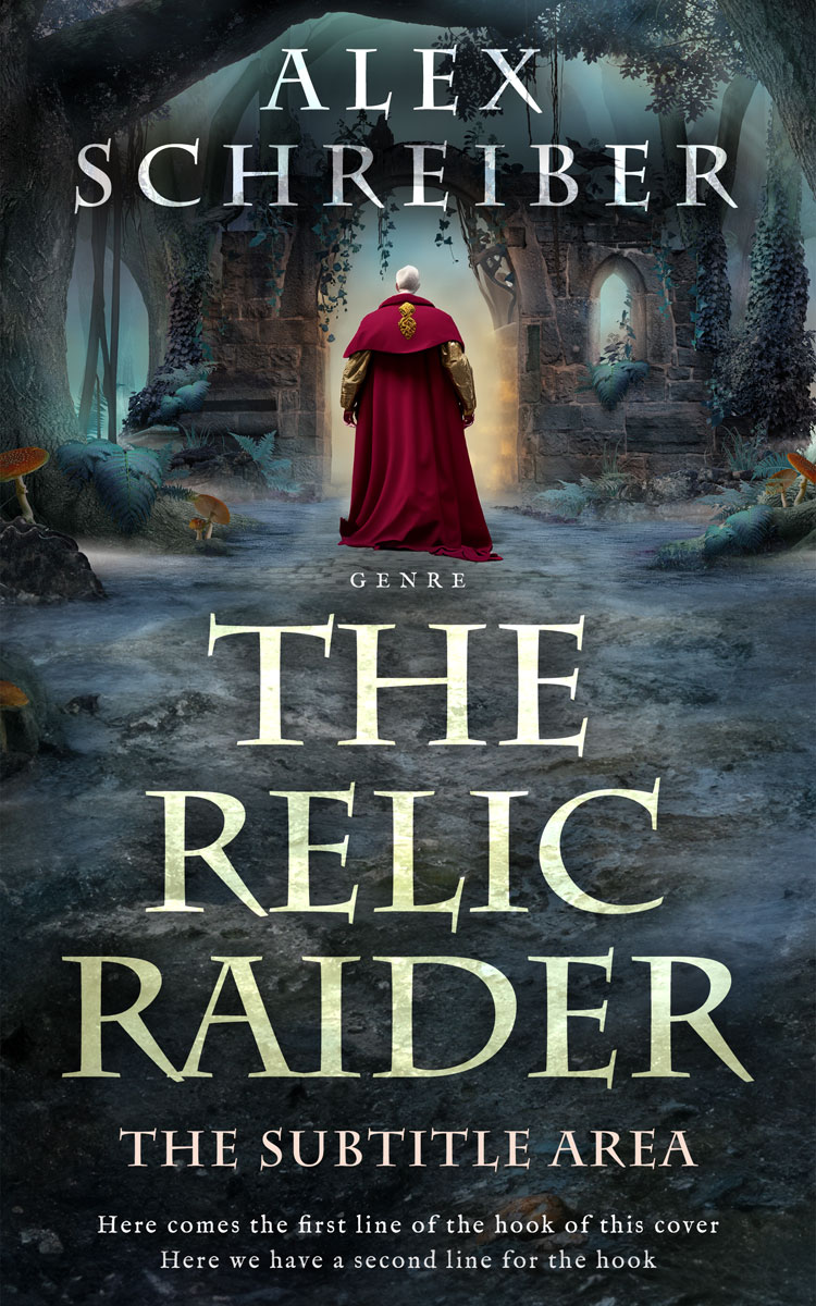 2D view of Premade Fantasy Book Cover - Outer Space