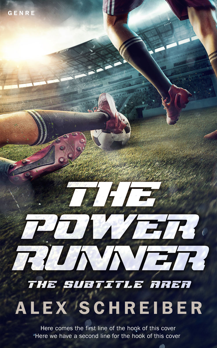 2D view of Swirl #28840 - Premade Action & Adventure Book Cover