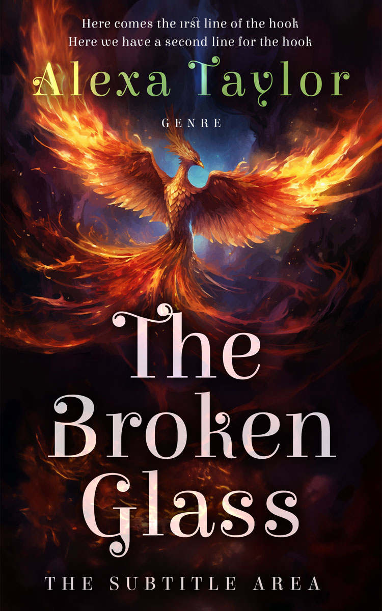 2D view of Premade Fantasy Book Cover - Whiskey