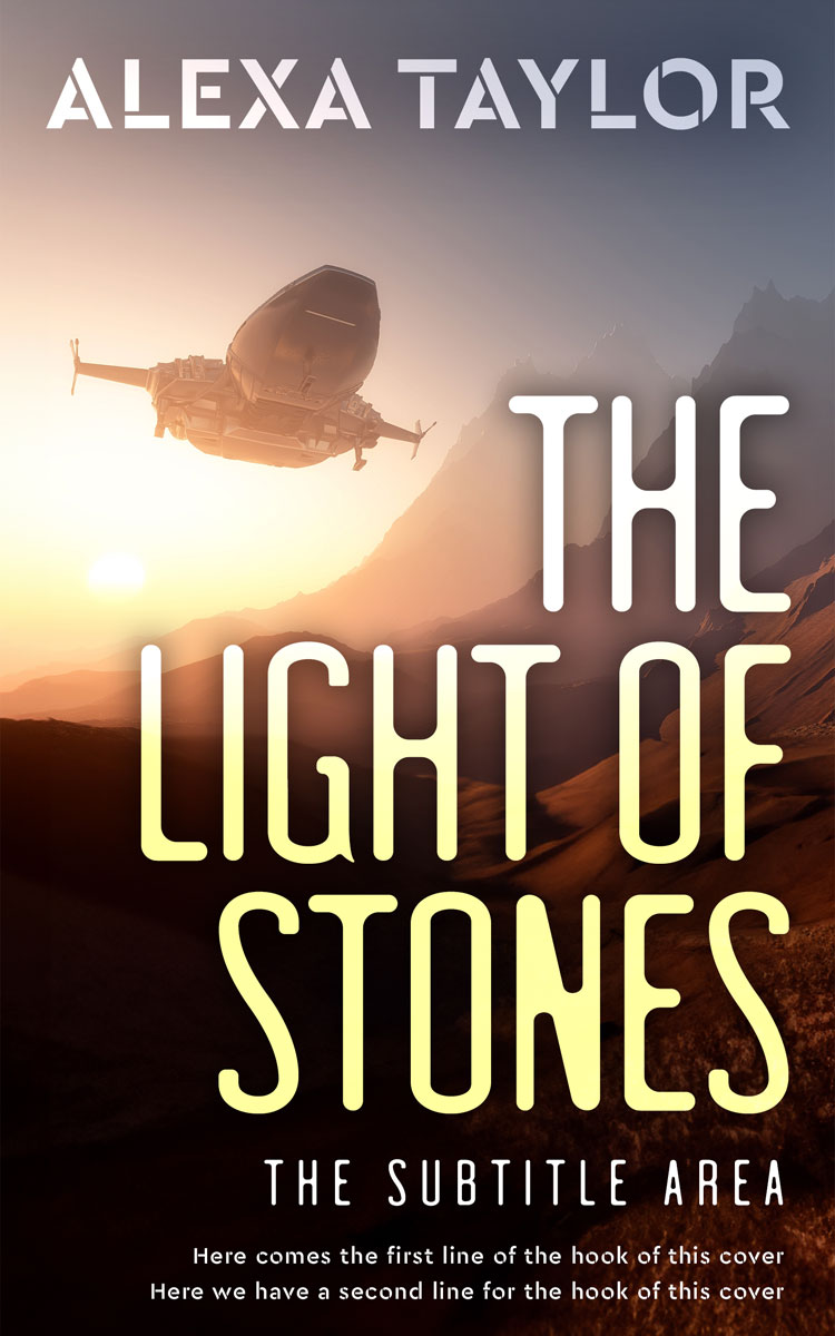 2D view of Premade Science Fiction Book Cover - Chamois