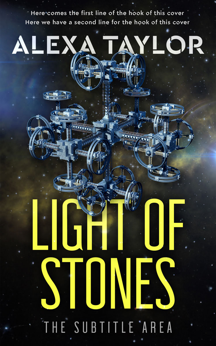 2D view of Shark #29116 - Premade Science Fiction Book Cover