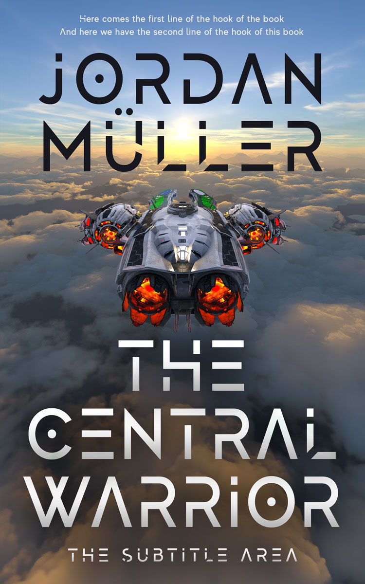 2D view of Ship Gray #29140 - Premade Science Fiction Book Cover