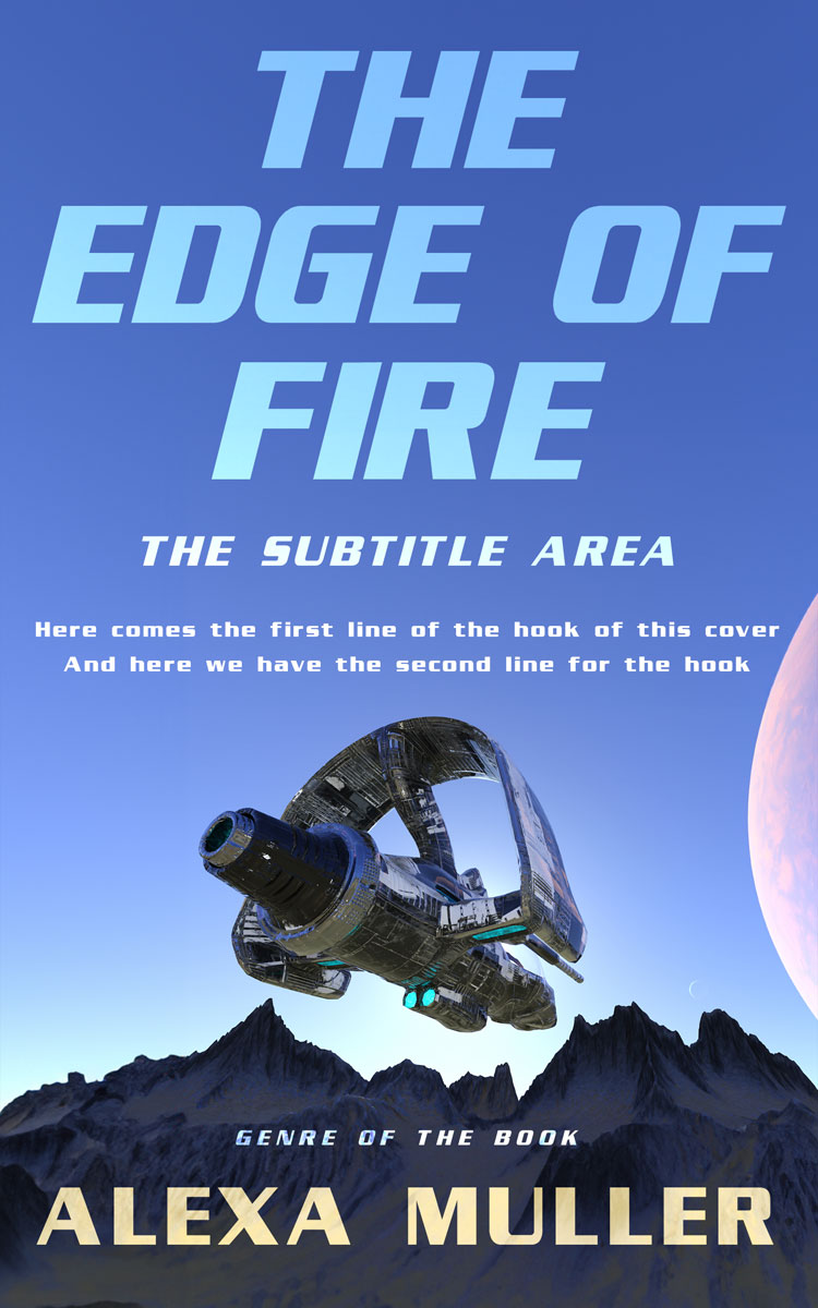 2D view of Premade Science Fiction Book Cover - Indigo