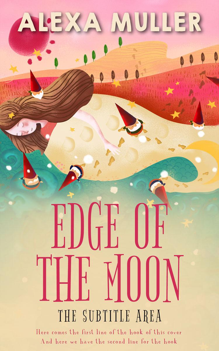 2D view of Hampton #29223 - Premade Fantasy Book Cover