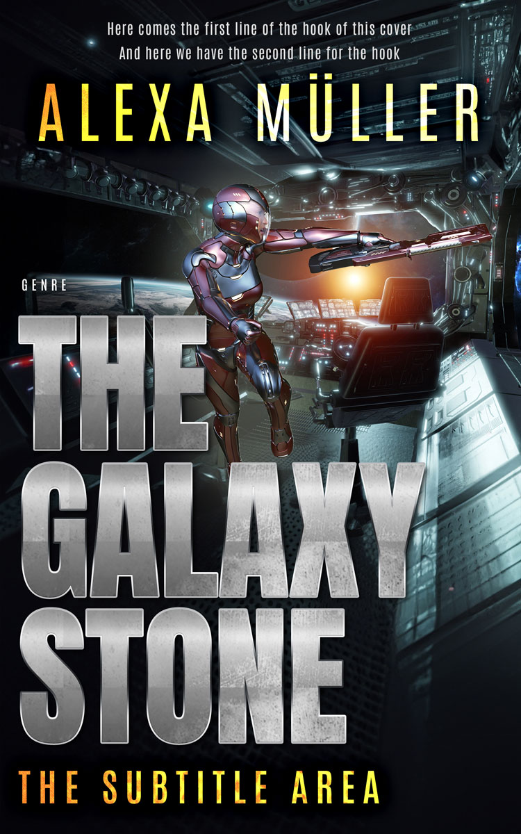 2D view of Premade Science Fiction Book Cover - Ash