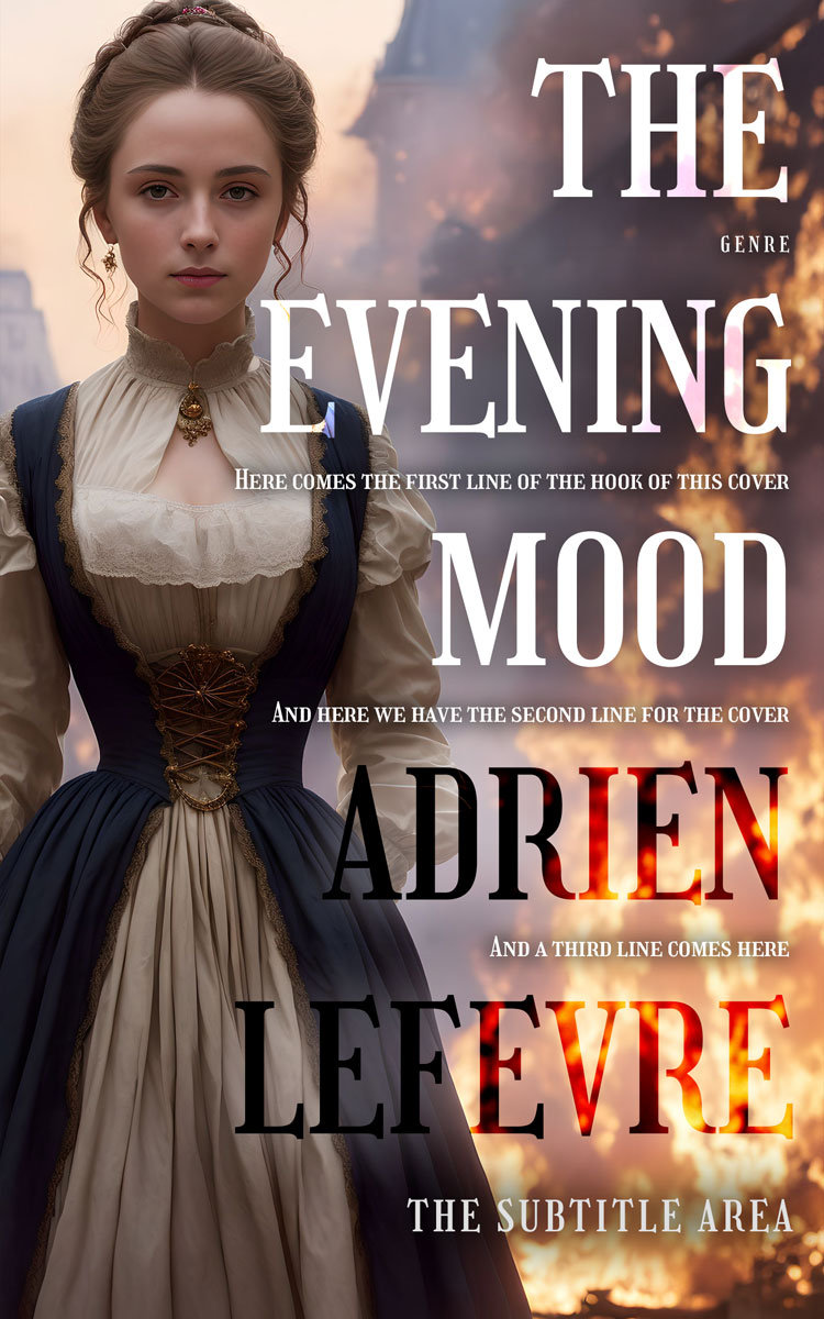 2D view of Premade Romance Book Cover - Woody Brown