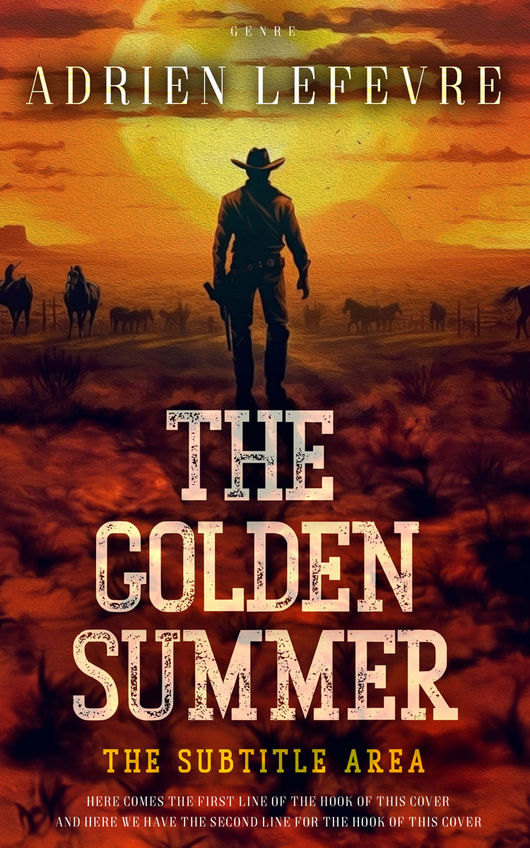 2D view of Brown Derby #29386 - Premade Action & Adventure Book Cover