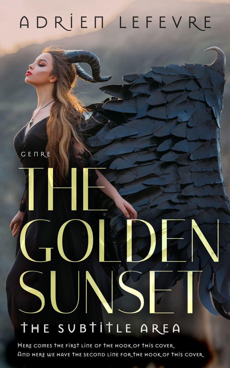 2D view of Premade Fantasy Book Cover - Shark