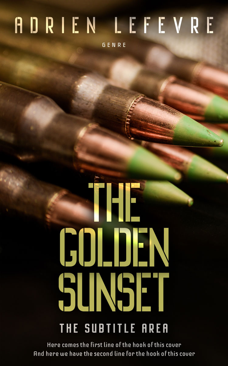 2D view of Premade Action & Adventure Book Cover - Gimblet