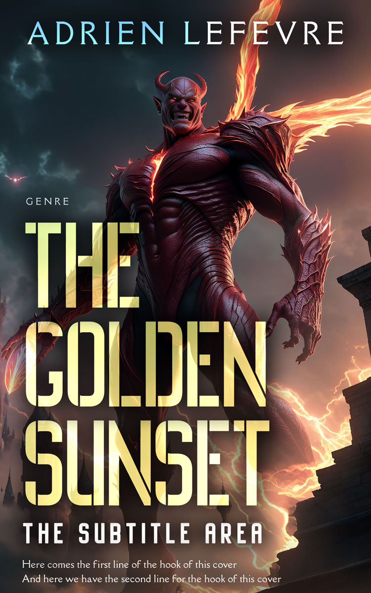 2D view of Thunder #29475 - Premade Fantasy Book Cover