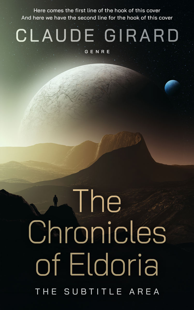 2D view of Heathered Gray #29620 - Premade Science Fiction Book Cover