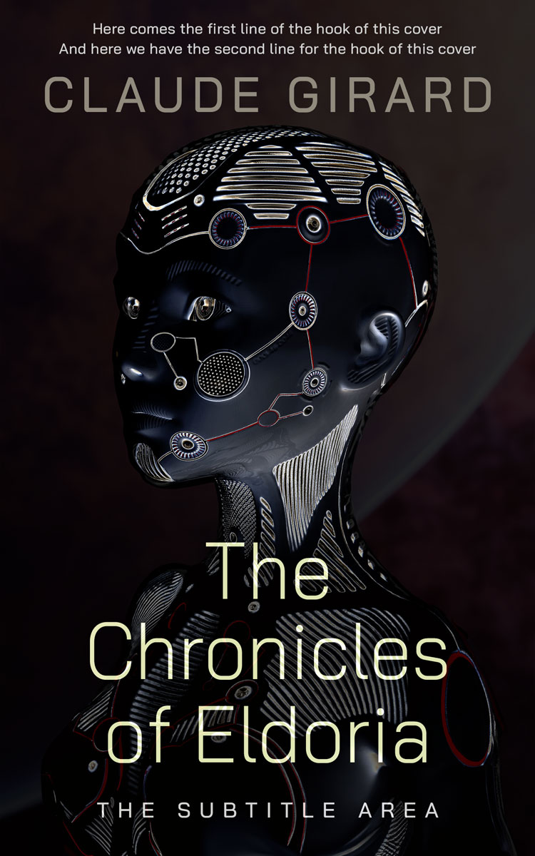 2D view of Cod Gray #29622 - Premade Science Fiction Book Cover