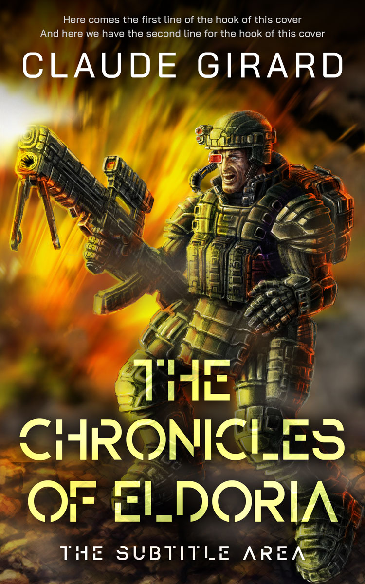 2D view of Premade Science Fiction Book Cover - Black Marlin