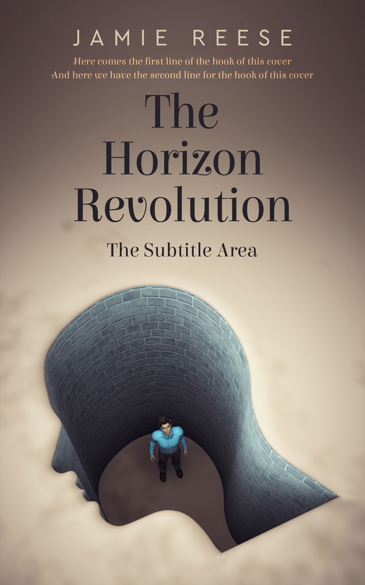 2D view of Premade Self-Improvement & Self-Help Book Cover - Heathered Gray