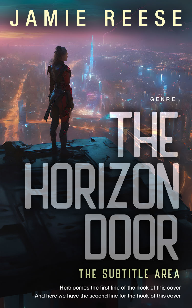 2D view of Premade Science Fiction Book Cover - Shark