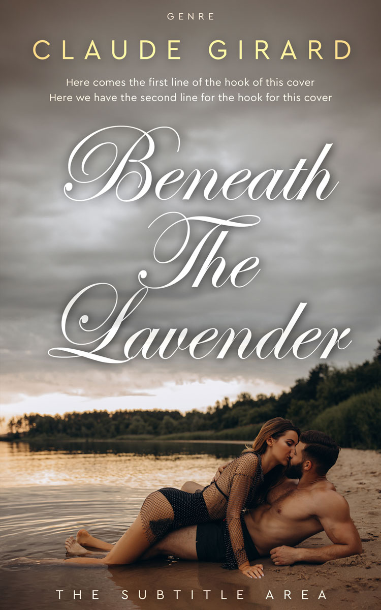 2D view of Premade Erotica Book Cover - Natural Gray