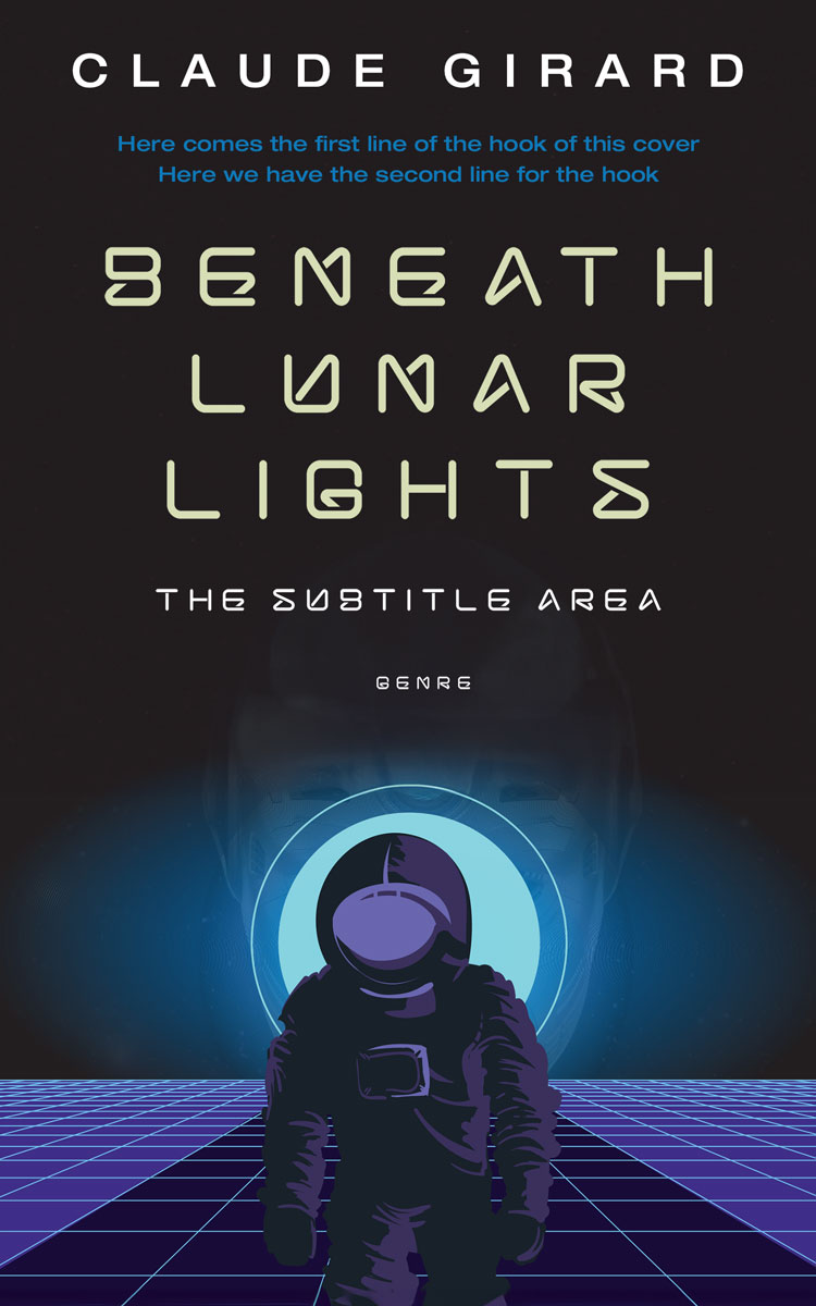 2D view of Premade Science Fiction Book Cover - Ebony Clay