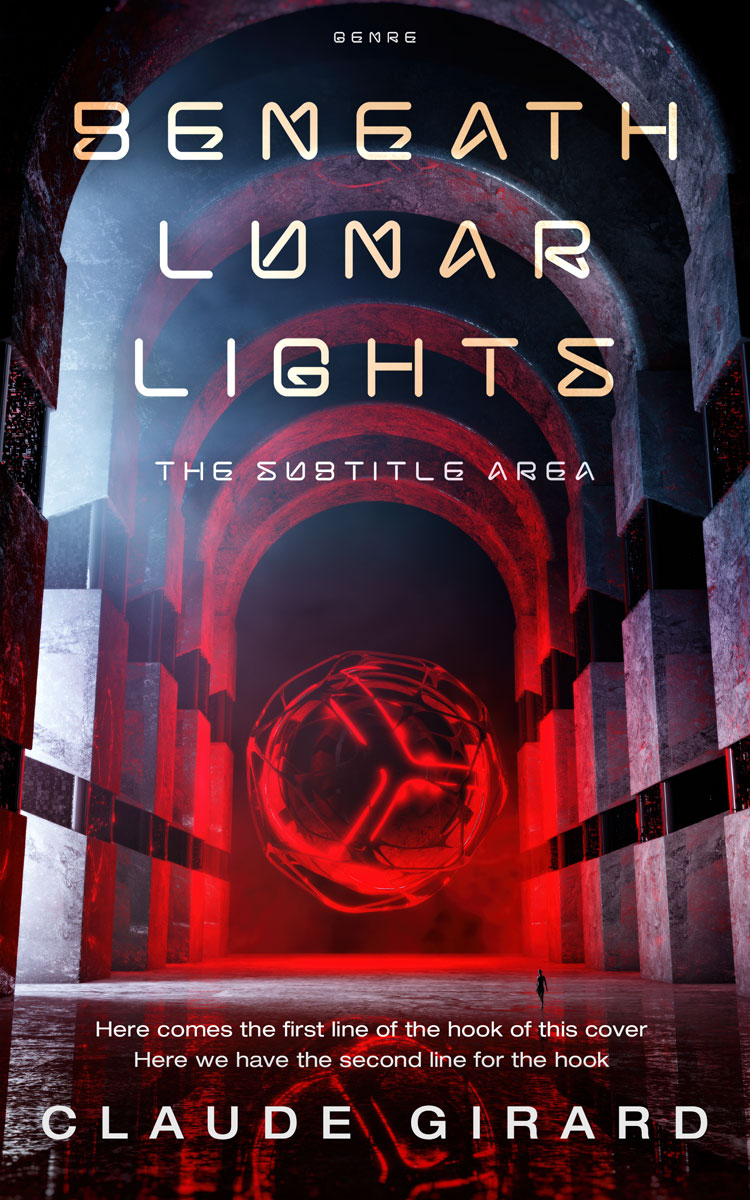 2D view of Premade Fantasy Book Cover - Cocoa Brown