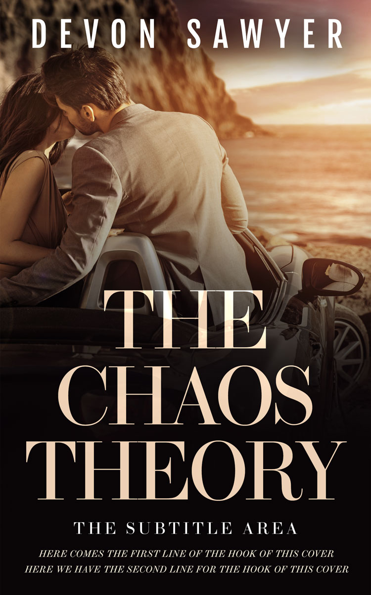 2D view of Premade Romance Book Cover - Tan