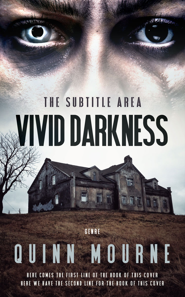 2D view of Premade Horror Book Cover - Quill Gray