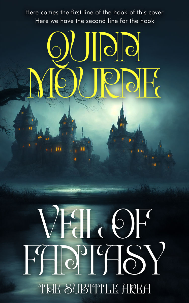 2D view of Gable Green #30100 - Premade Fantasy Book Cover