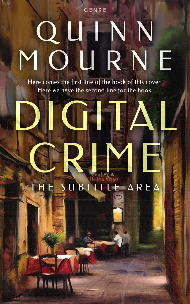 2D view of Premade Abstract Book Cover - Bistre