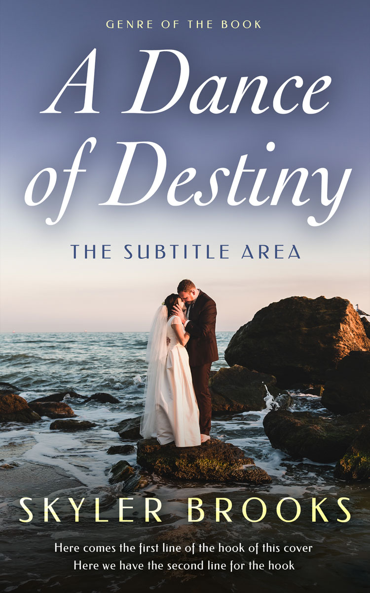 2D view of Premade Romance Book Cover - Pale Sky