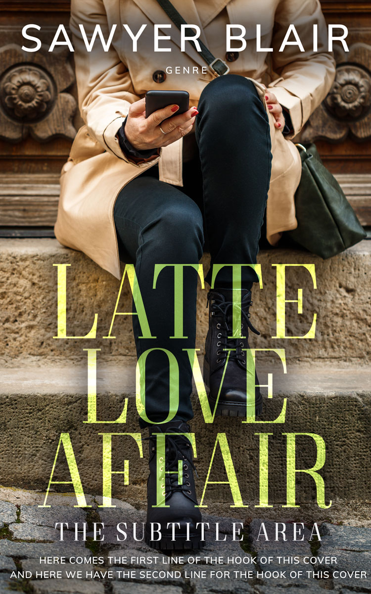 2D view of Premade Chick Lit Book Cover - Taupe