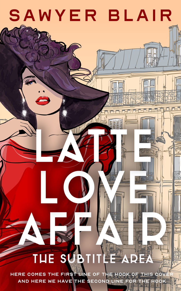 2D view of Premade Romance Book Cover - Akaroa