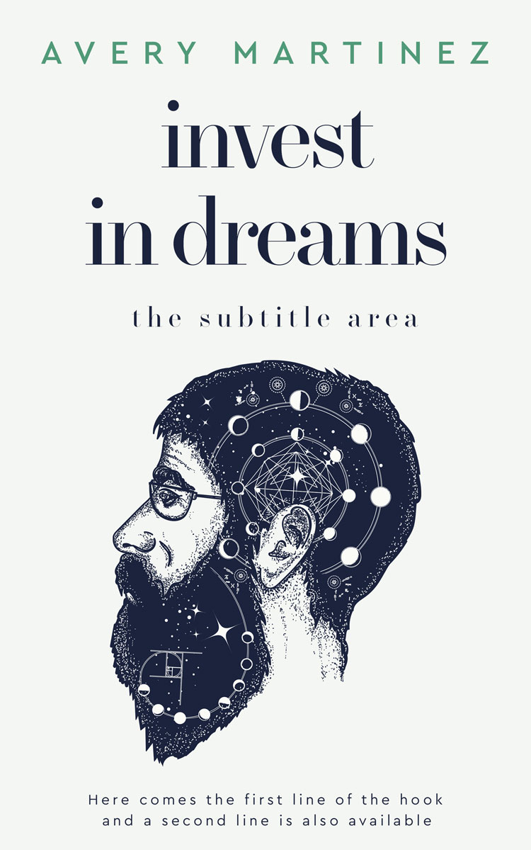 2D view of Premade Abstract Book Cover - Ebony Clay