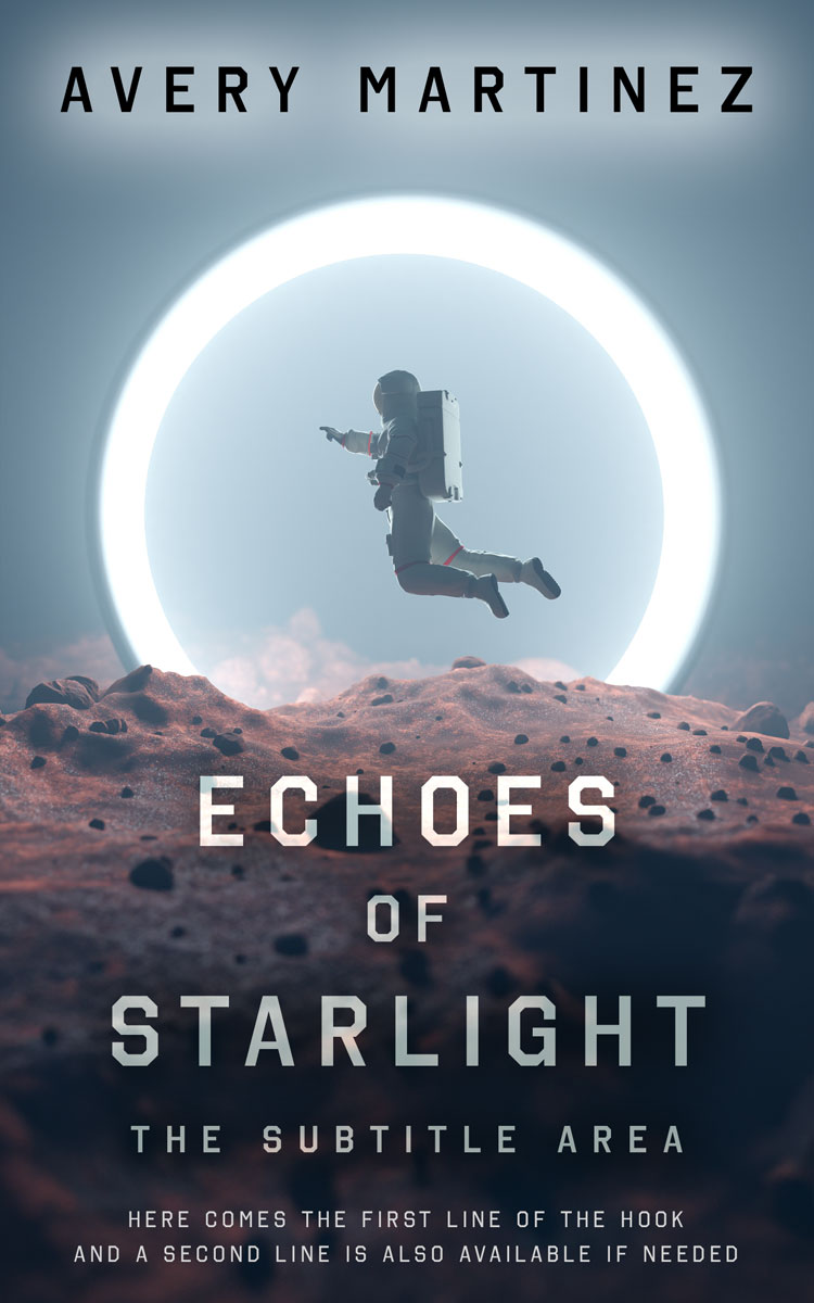 2D view of Bright Gray #30293 - Premade Science Fiction Book Cover