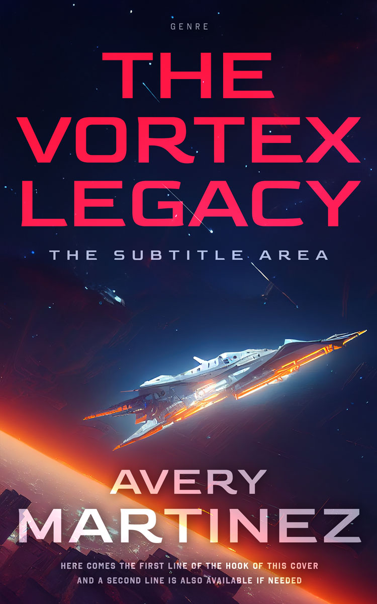 2D view of Premade Science Fiction Book Cover - Mirage