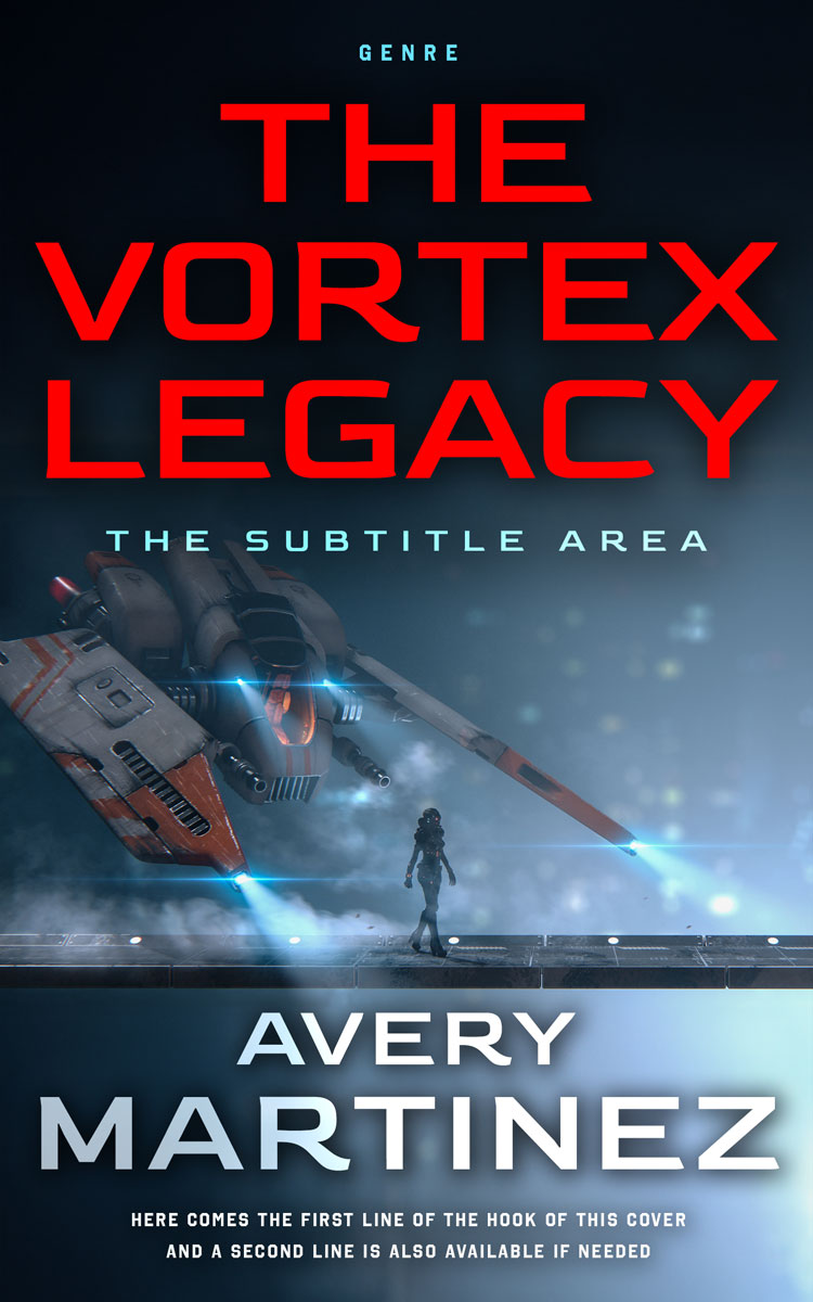 2D view of Premade Science Fiction Book Cover - Mirage