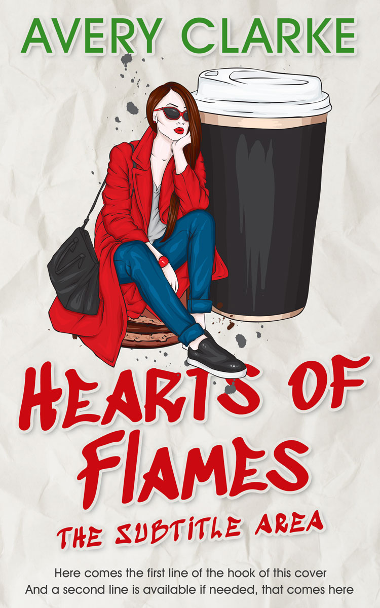 2D view of Cararra #30398 - Premade Chick Lit Book Cover