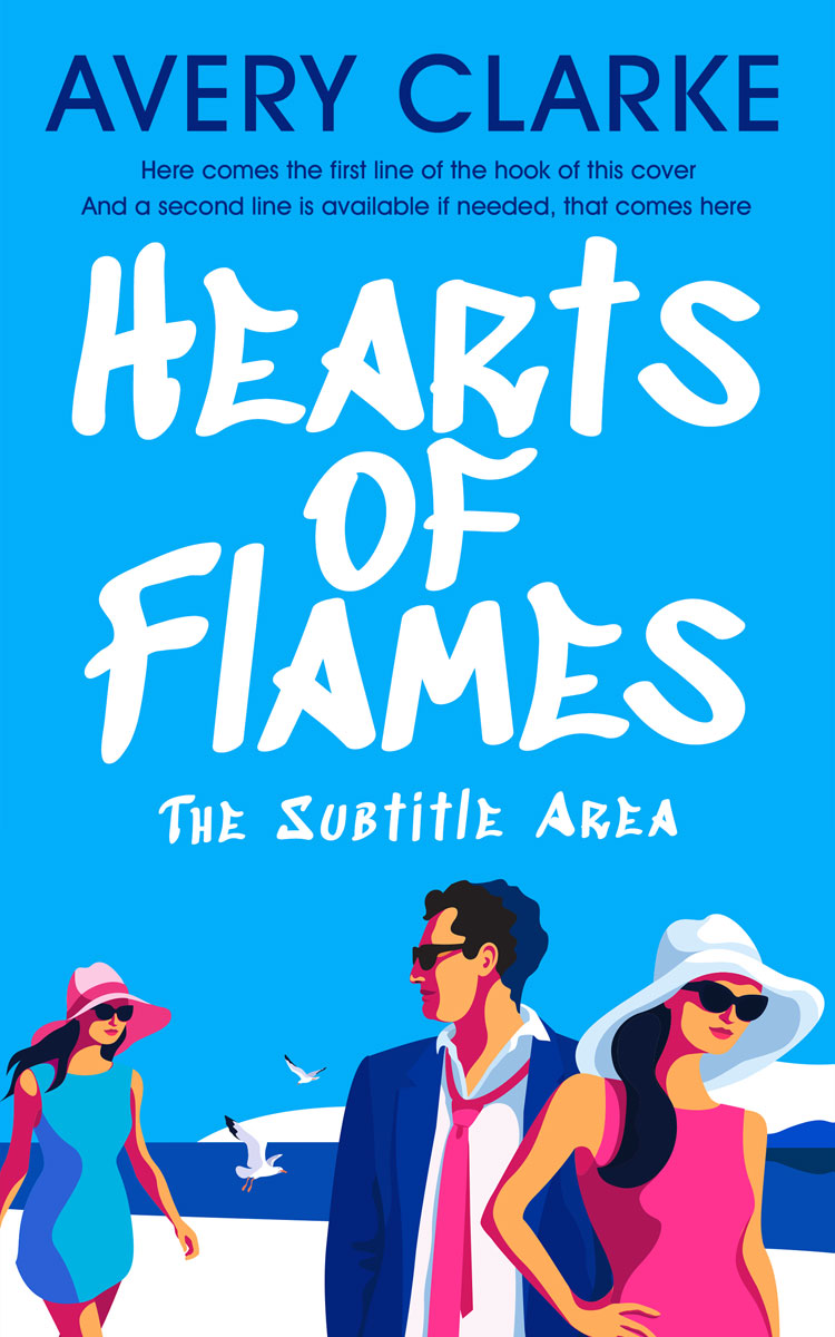 2D view of Premade Romance Book Cover - Dodger Blue