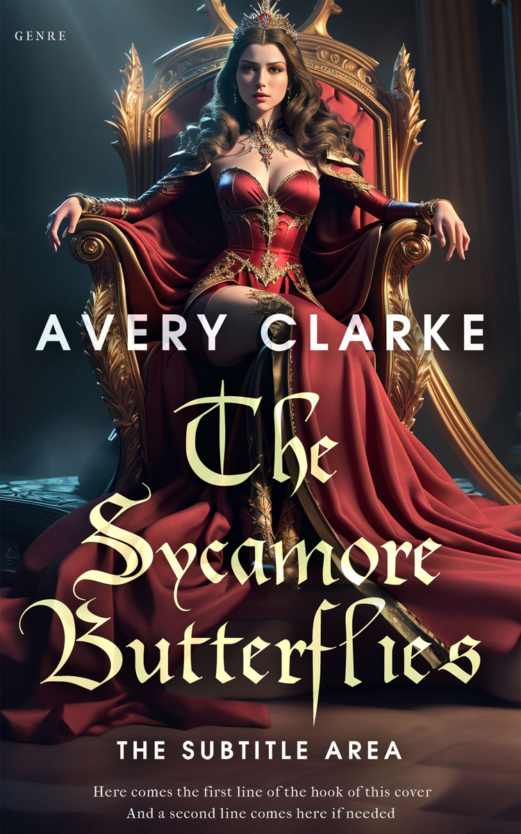 2D view of Thunder #30450 - Premade Fantasy Book Cover