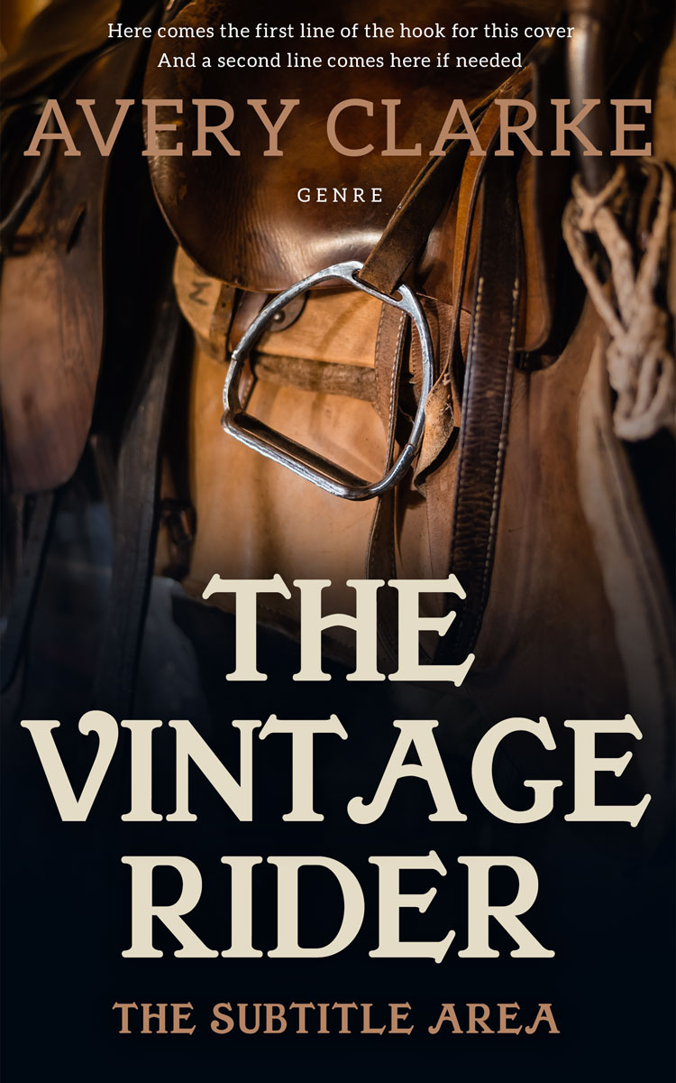 2D view of Premade Western Book Cover - Sorrell Brown