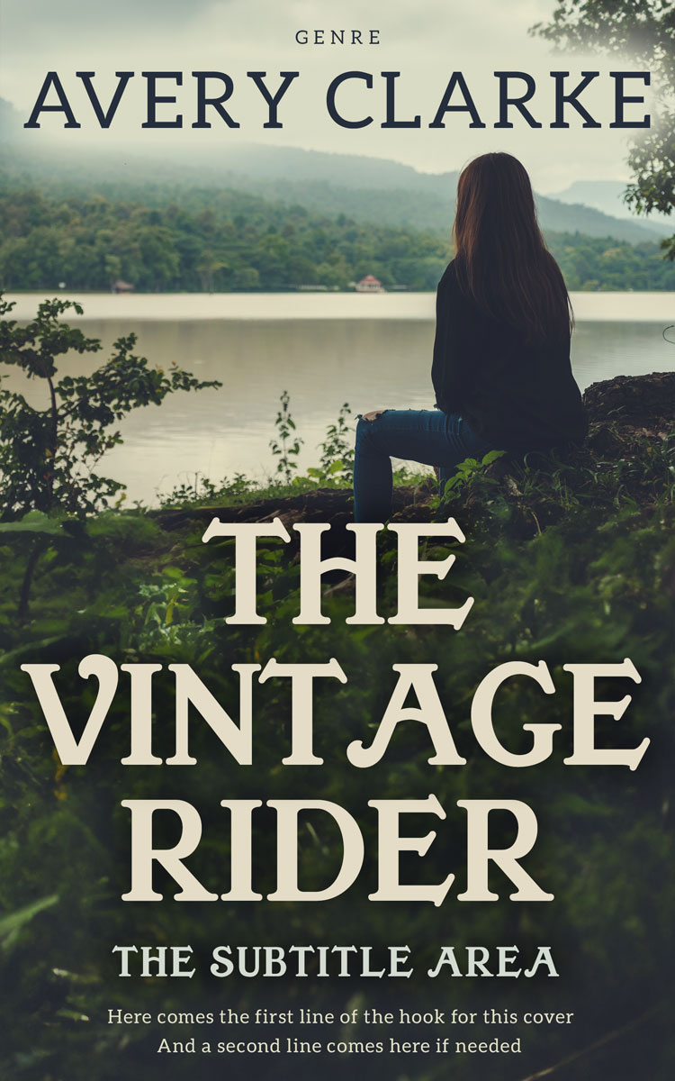 2D view of Premade Teen & Young Adult Book Cover - Foggy Gray