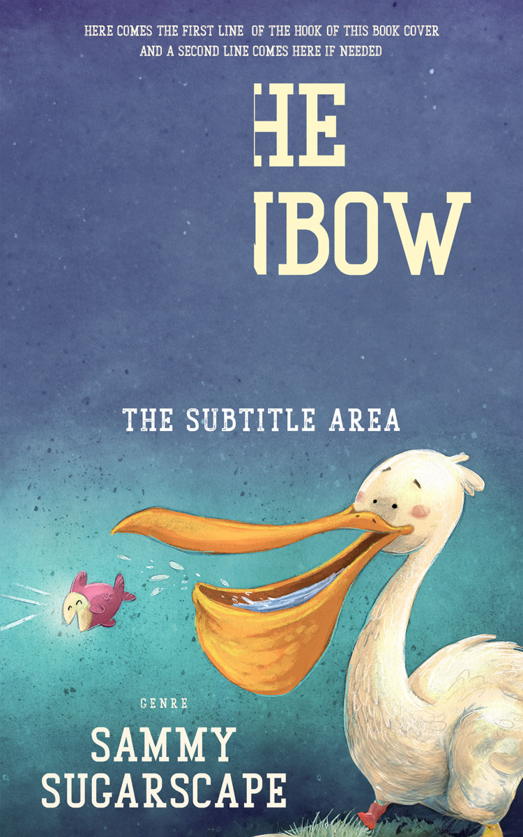 2D view of Premade Children's Book Cover - Kashmir Blue