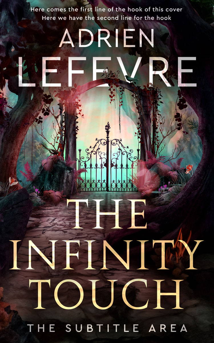 2D view of Premade Fantasy Book Cover - Cocoa Brown