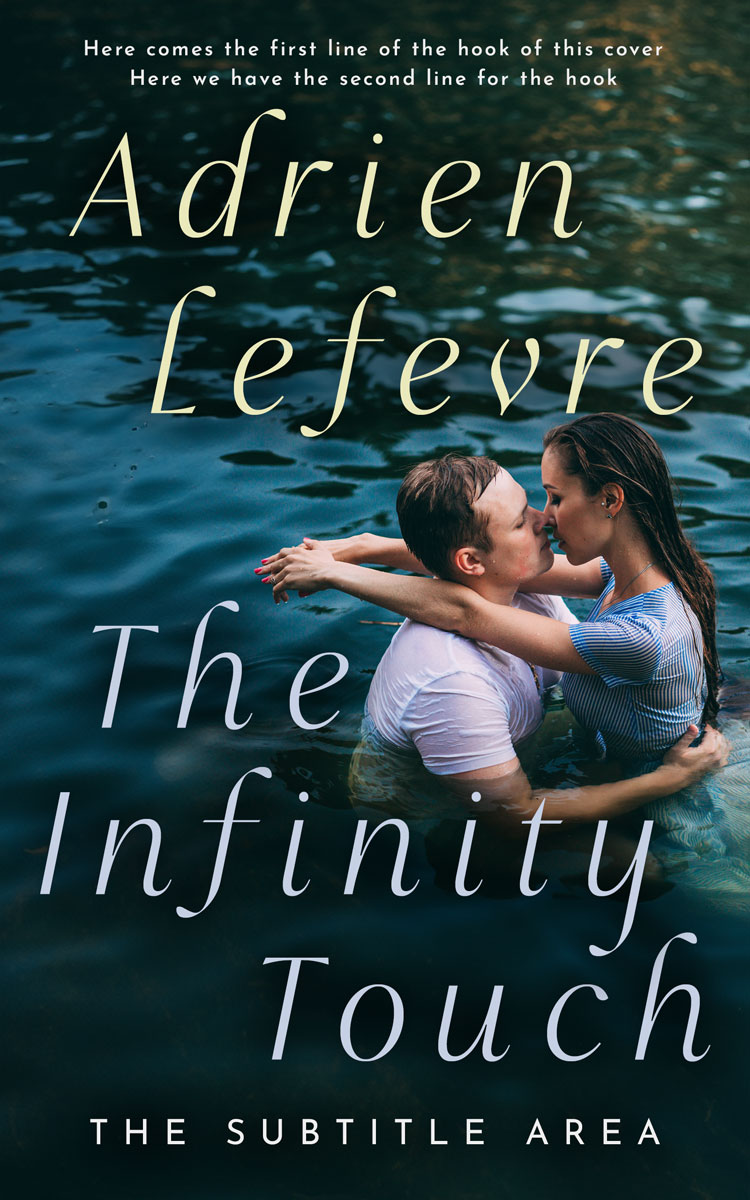 2D view of Premade Romance Book Cover - Black