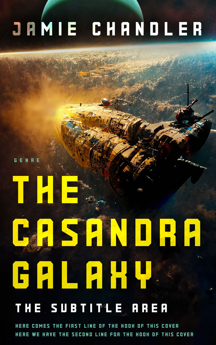 2D view of Old Gold #30795 - Premade Science Fiction Book Cover