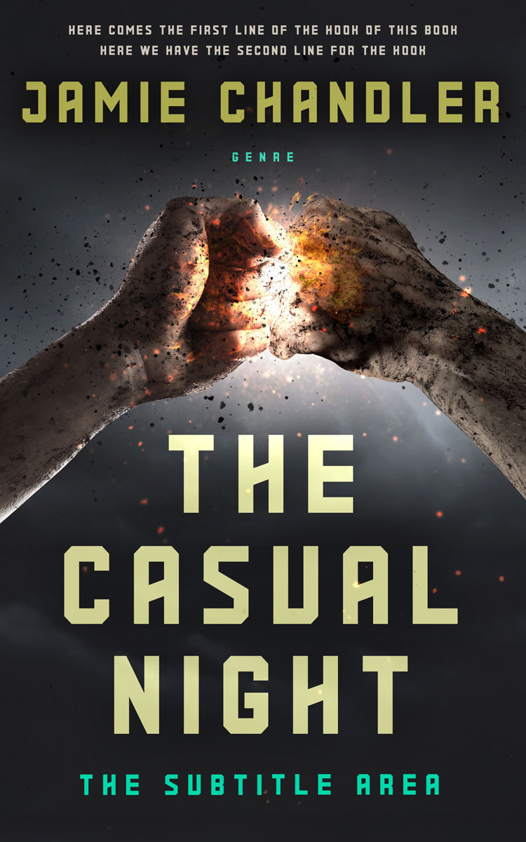 2D view of Premade Action & Adventure Book Cover - Mine Shaft