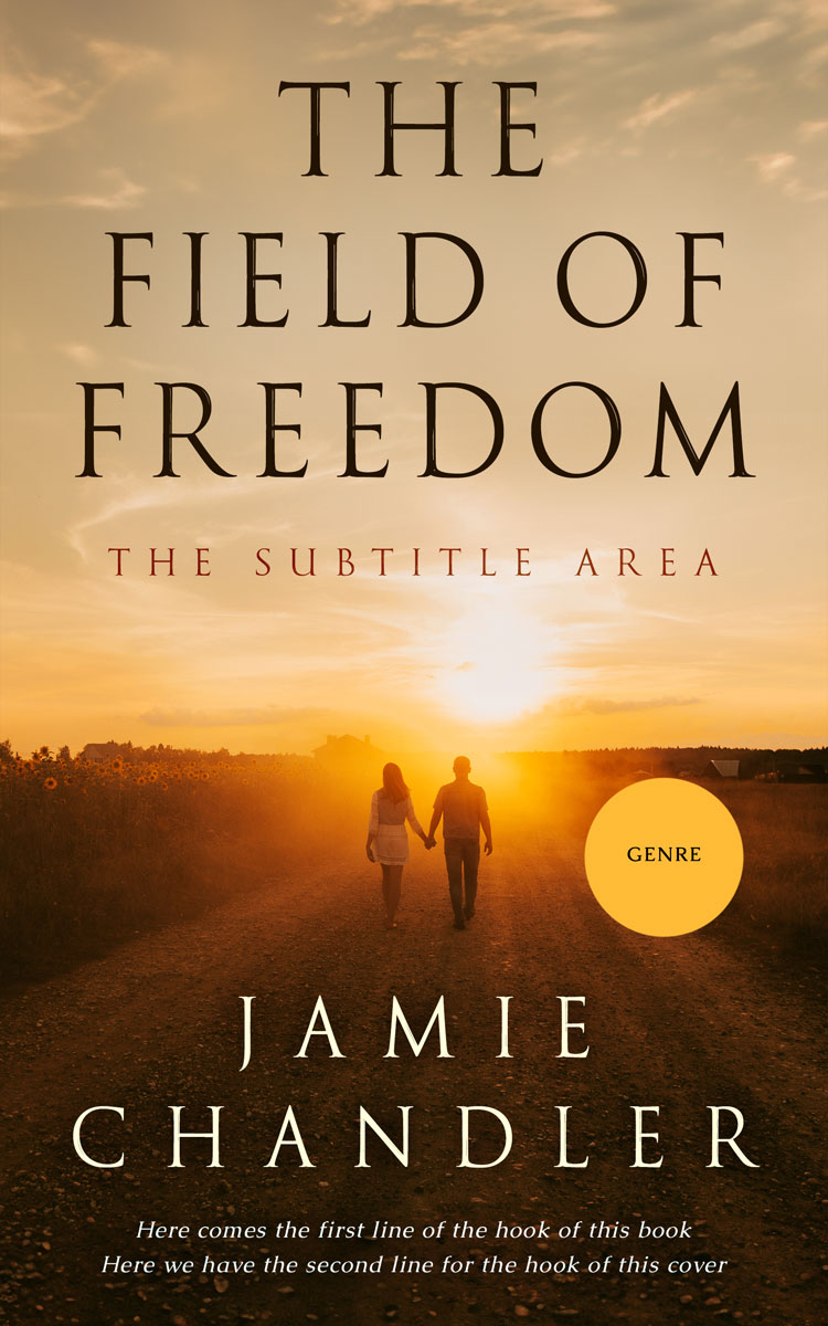 2D view of Premade Romance Book Cover - Tan