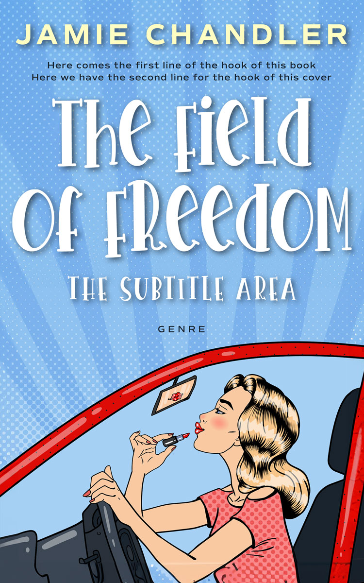 2D view of Premade Chick Lit Book Cover - Cornflower