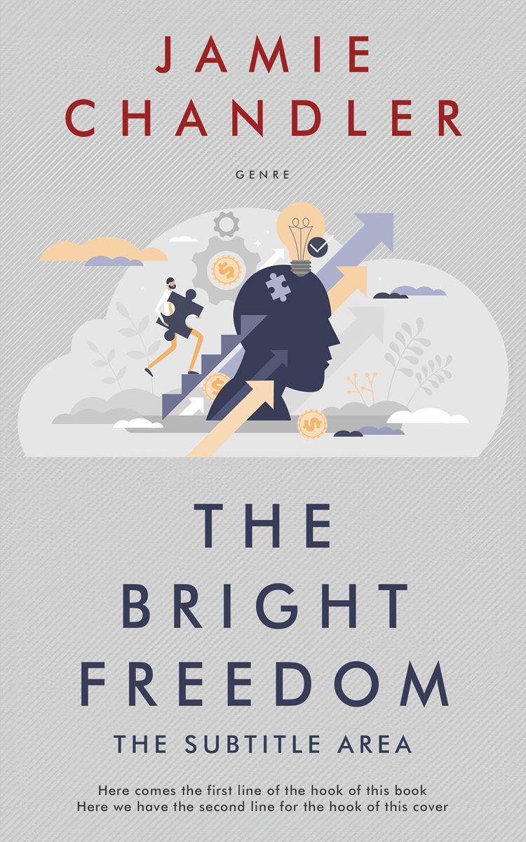 2D view of Quill Gray #30940 - Premade Business Book Cover