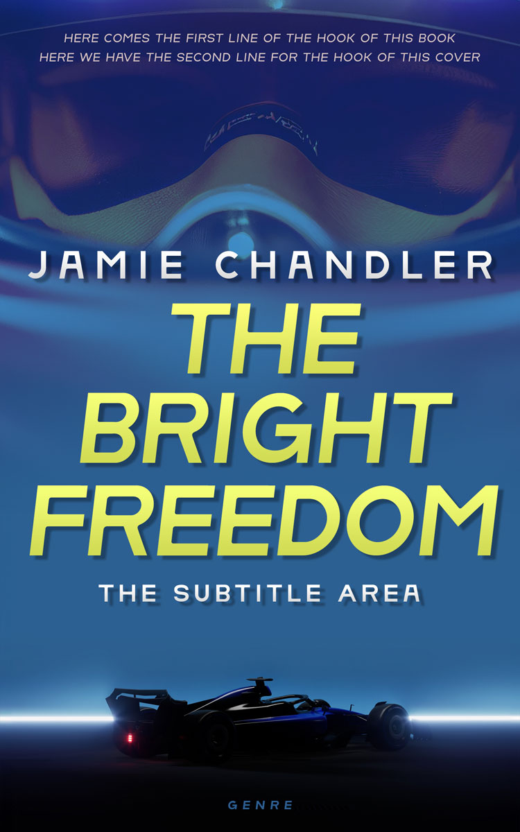 2D view of Premade Action & Adventure Book Cover - Astronaut